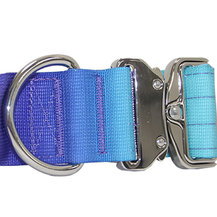 Dog Collar Nylon Gradient Widened 5cm Anti-Strangulation Anti-Explosion Adjustable Dog Collar Outdoor Products Pet Accessories