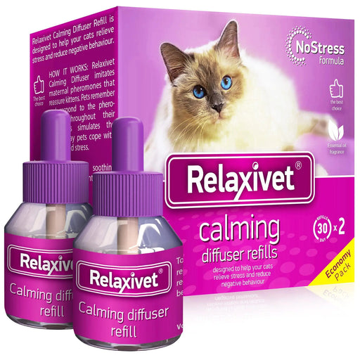 Calming Cat Diffuser Refill Anti Anxiety Pet Feline Calm Pheromones 2 Refills